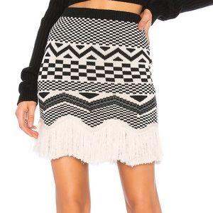 New House of Harlow 1960 x REVOLVE Fringe M Skirt